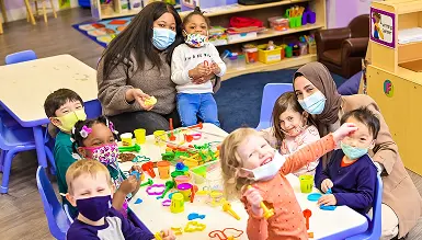 Diverse group of kids